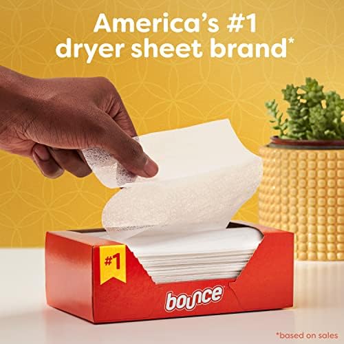 Close up of Bounce fabric softener sheets for soft laundry