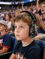 Kimitimi noise reduction earmuffs demonstrating safe over-ear design