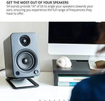 Top down view of Kanto S4 desktop speaker stands