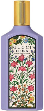 Gucci Flora Gorgeous Magnolia front view bottle and packaging