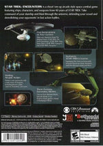 Star Trek Encounters retro space combat video game retail packaging back view