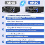 Wireless home theater amplifier showcasing USB and SD card slots for music playback