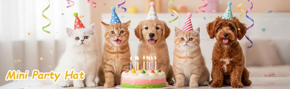 Tucnoeu colorful birthday party hats set
