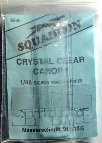 Squadron Products Me-110 Vacuform Canopy front view scale model accessory