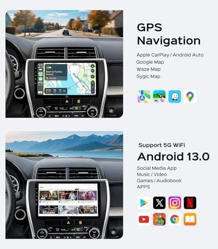 Detailed view of the 64G Android stereo unit for Toyota Camry