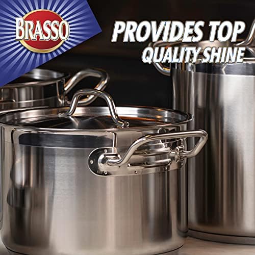 Brasso metal polish applied on brass object