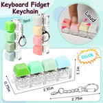 Two piece mechanical switch clicker toy displaying the transparent base structure
