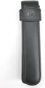 Pelikan 1-Pen Leather Pouch open showing soft velvet interior lining