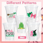 12 fluid ounce clear plastic cup with Defy Gravity text design