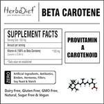 Unflavored natural beta carotene powder container showcasing the authentic wellness formulation details.