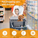 Pet shopping cart cover folded in storage bag