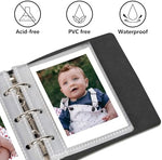 Vienrose green mini photo book showcasing the durable acid free and PVC free protective sleeves.