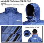 Adjustable cuffs and hood details on ILM motorcycle rain jacket