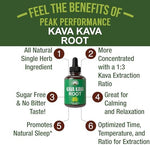 Highly concentrated kava kava liquid drops showing the glass dropper applicator