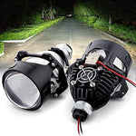 Vehicle headlight with installed projector lens