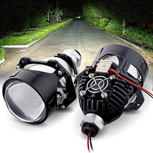 Vehicle headlight with installed projector lens