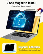 Side angle view showing anti-peeping technology of Forito privacy shield