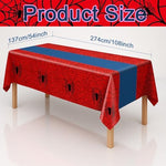 Disposable spider web tablecloths for birthday party setup