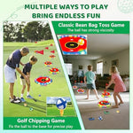 Children playing with Terramus 2-in-1 golf and bean bag game