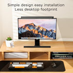 Full packaging view of the authentic imported Miritz aluminum alloy monitor light bar with power cable