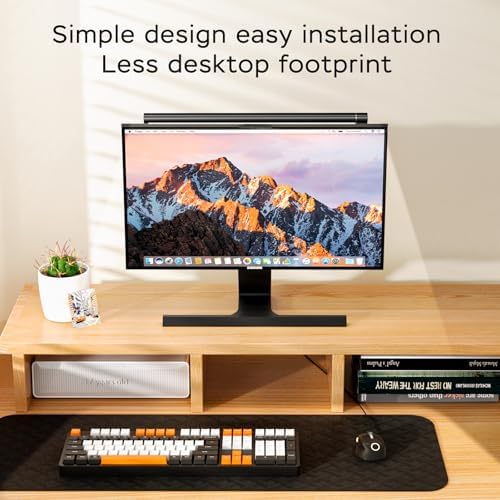 Full packaging view of the authentic imported Miritz aluminum alloy monitor light bar with power cable