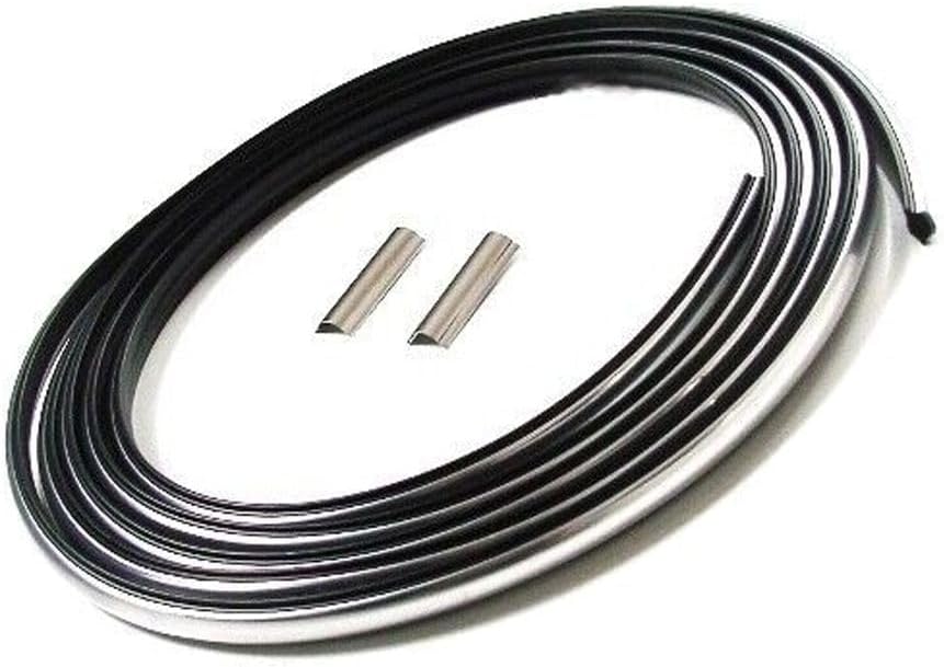 PRP chrome rear window glass seal lockstrip replacement trim for classic Ford pickup trucks front view