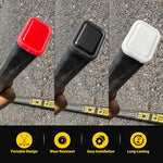 Ten pieces of black UICE hockey handle protection caps arranged neatly on a flat surface.