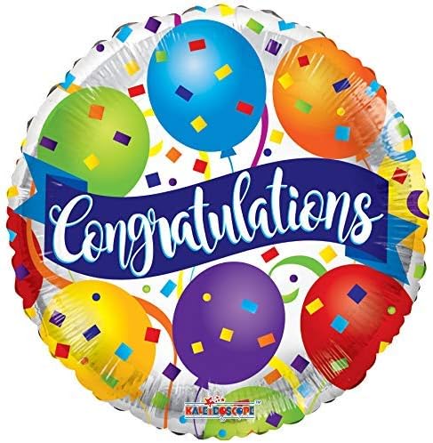 JUSTSWAG congratulations helium foil balloons front view party decor
