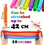 Siwarm flexible fidget pipes connected together to form creative shapes and letters for educational play