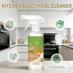 Close up of Hyginexh cleaner misting on kitchen surface