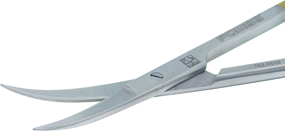 Side profile of 4.5-inch precision surgical instrument