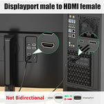 AGVEE DP to HDMI adapter plugged into a desktop computer