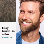 Before and after comparison of Medium Brown facial hair color results
