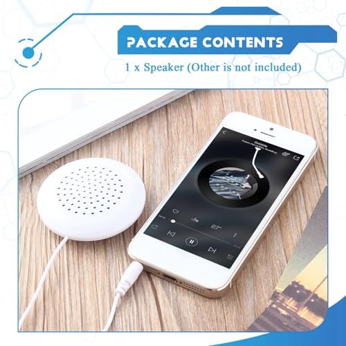 Fantia lightweight travel pillow speaker resting next to a pocket radio.