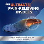 Dr. Scholl's heavy duty shoe inserts showing triple layer cushioning technology.