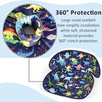 Toddler potty training car seat pad installed in vehicle