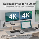 Premium 13-in-1 multi-port hub attached to a dual monitor setup