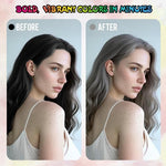 Gentle formula temporary grey hair color spray for adults party and costume makeup.