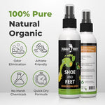 Funky Feet organic foot deodorant for sweaty feet and athletic shoes.