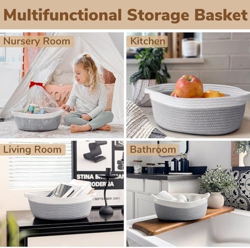 Goodpick premium home decor woven storage box sitting on a minimalist wooden closet shelf