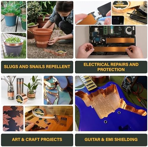 ELK copper foil tape showing conductive adhesive backing