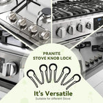 Durable child safety locks for gas stove and oven knobs