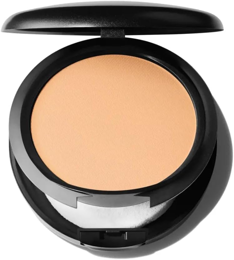 MAC Studio Fix Powder Plus Foundation NC41 Matte Beige front view cosmetic compact