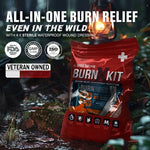 Everlit survival burn kit contents for hiking and camping safety