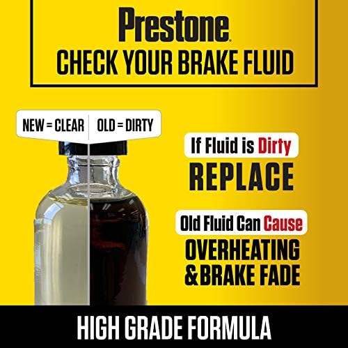 Authentic Prestone DOT 3 brake fluid bottle for ABS disc and drum braking protection