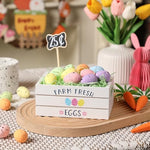 Five pieces of the imported KORMMCO festive holiday kit laid out for spring kitchen styling ideas.