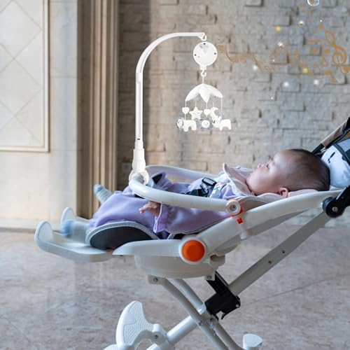 LIUDHPSP DIY toy decoration hanger arm mounted safely on a contemporary newborn baby bed