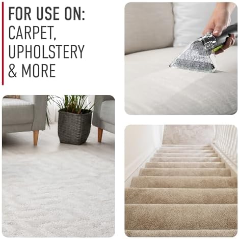 Concentrated Hoover carpet cleaning solution for home and car interior use.