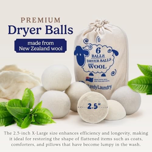 Natural New Zealand wool laundry spheres for chemical free fabric softening
