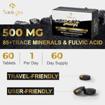 High altitude sourced trace mineral shilajit dietary supplement bottle for stamina